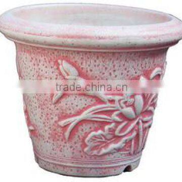 cheap wholesale chinese ceramic glazed flower pot painting designs