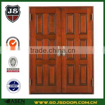 Cherry Interior Solid Wood Double Entry Doors Modern Factory Price photo-3