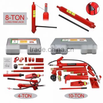 8 ton long ram jack | 4/10 Ton Power Hydraulic Jack Kit Body Frame Repair Tool