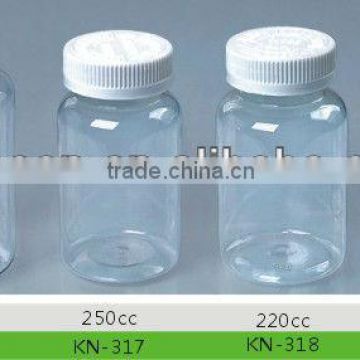 175cc 220cc 250cc 300cc PET plastic pill bottles, medicine bottles, clear pill bottles with CRC caps