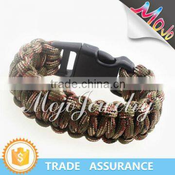 Weaving Camo Paracord Bracelet with Plastic/Metal Buckle