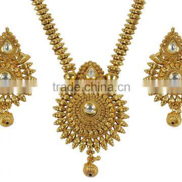 Gorgeous Indian Gold Plated Long Necklace Sets photo-3