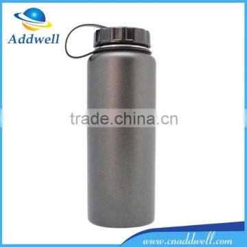 Outdoor sport riding 1000ml wide mouth stainless steel water bottle