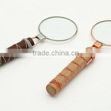 Magnifying Glass, Nautical Decor, Wooden and Metal Magnifying Glass