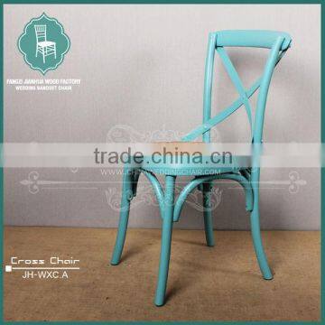 Classic Bistro Super Cross Back Wooden Dining Chairs photo-5