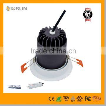 competitive price adjustable 15W ceiling led recessed down light