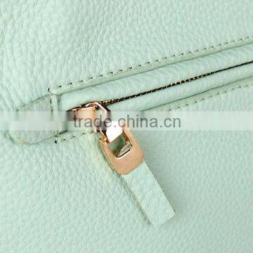 Super Soft Leather Fitness Bag,Spearmint Bag With Zippered Clutch Bag photo-6