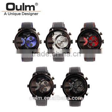 Oulm Brand HP3130 Japan Movement Quartz Watch, Dual Time Watch, Unisex Watch Cheap photo-3