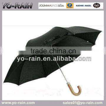 hot sale man cheap wood handle 2 folding rain umbrella in umbrella raines wooden handle umbrellas
