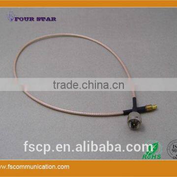 RG316 Cable Assembly with F Male Crimp to MCX Male Crimp Connector