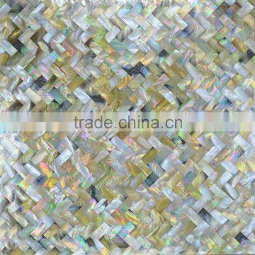 Herringbone Brownlip Sea Mother of Pearl, Mosaic Panel,bathroom Wall Tile photo-2