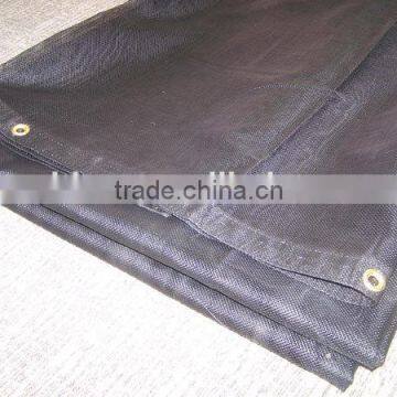 70%Sun Shade PVC Vinyl Mesh Cargo Tarps,BLACK PE 65% MESH SHADE TARP