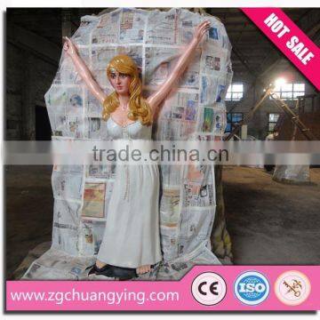 3.5m amusement park fiberglass cartoon sculpture