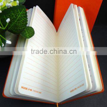 Embossed Logo Orange Leather Custom Soft Cover Notebook photo-5