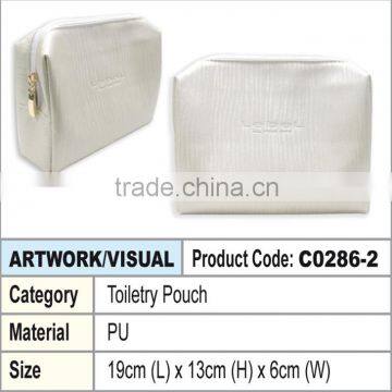 PU toiletry zipper pouch