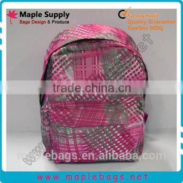 Pink Overall Printed Child Backpack school bag