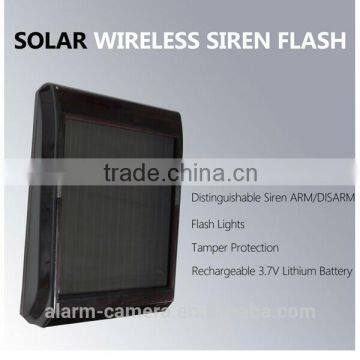 Intelligent wireless outdoor Solar siren with waterproof,support alarm fuction with wireless alarm external siren