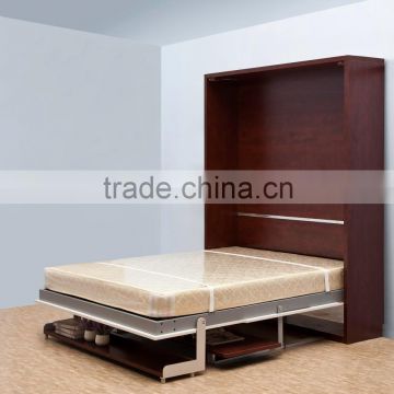 Save space home bedroom furniture double murphy beds panel wood style murphy beds