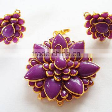 Pacchi Pendant Set with Earring Traditional Jewelry PS 05