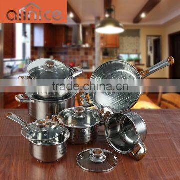 Classic cookware sets cookware with aluminum disc base with pot and frying pan combination