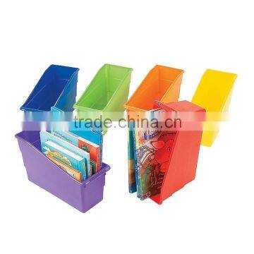 Hot Sale Durable Book And Binder Holders Storage Tubs Custom Storage Box Colorful Plastic Classroom Organizer Book Storage Bins