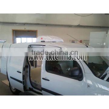 Battery driven rooftop cooling refrigeration unit for cargo van