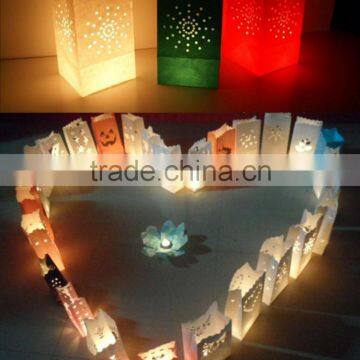 Wholesale Handmade Paper Lantern Candle Bags For Christmas Party Decoration Wedding