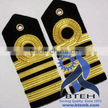 Navy Epaulettes | Army Epaulettes | Military Uniform Epaulettes with Gold Wire French Braid