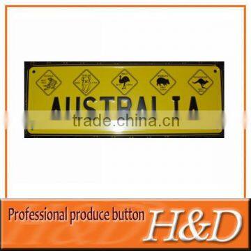 America license number plate with reflective film