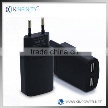 New Style 2.1A USB Rubber Wall Charger for Mobile Phone