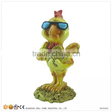 Business Promotional Gift Chicken Decoration with Euro Coin