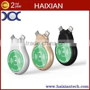 double Micro USB pin QI wireless charger receiver for android and for apple iphone