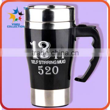 Automatic lazy stainless steel Self stirring coffee mug in any color , Hot sale coffee mug