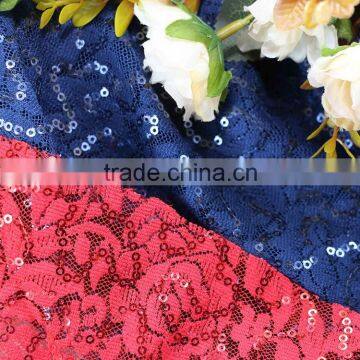 fancy shinny sequins lace fabric net embroidery fabric design sequin embroidery design