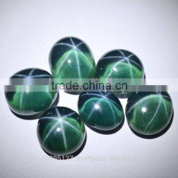 100.20 Ct Emerald Green Star Sapphire 6 Rays Lab Created Stone