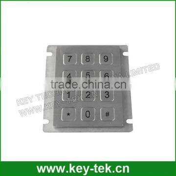 12 Keys IP65 Vandal Proof Dot Matrix Stainless Steel Kiosk Keypad photo-2