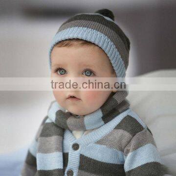 dave bella 2013 new autumn 100% cotton baby clothing sets for boy knitted clothes DB98