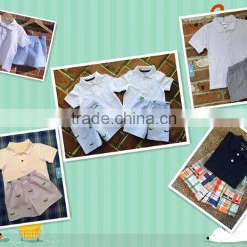 2-6T 2016 New spring summer 100% cotton boy polo shirt short sleeve children sets