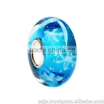 Wholesale 925 Silver murano glass beads Wjqgb125