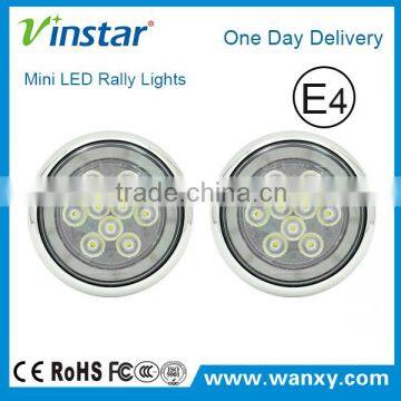 For MINI Cooper Halo ring Style LED Rally Driving Lights 4x4 Offroad Off-Road Lamp for Mini (Smoke & Chrome)
