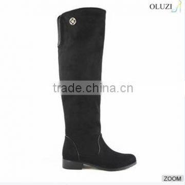 OLZ31 2015 new supplied round toe boots winter flat platform shoes fashion winter knee high flat boots