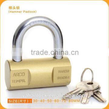 2015 New Design Hammer Brass Padlock With Vane Key