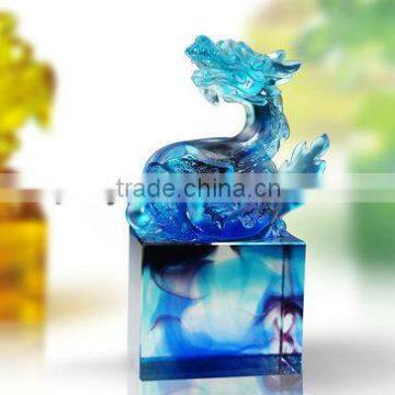 promotional coloured Glaze blue dragon Stamper for sale