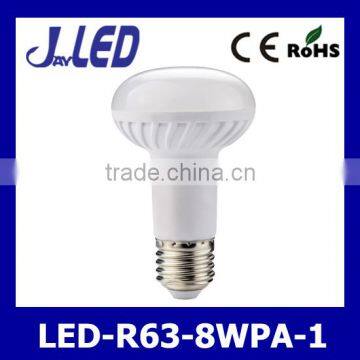 ce rohs AC170-260V r63 bulb 8 watts lamp e27