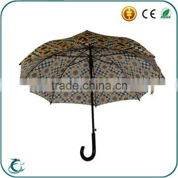 25 Inch Full Flower Heat Transfer Printing Automatic Straight Umbrella photo-2