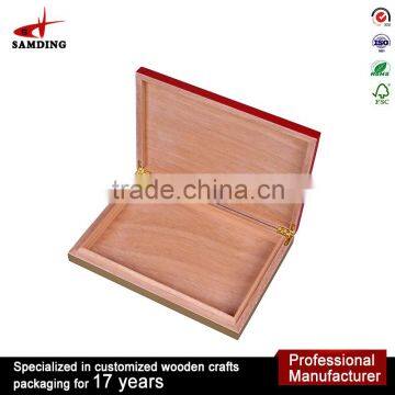 wholesale finished custom luxury wooden cigar humidor case packaging box