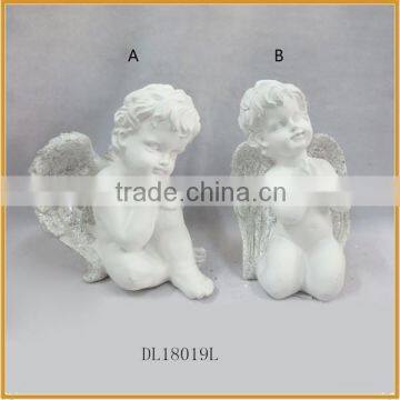 white indoor resin angel statues with wings for sale