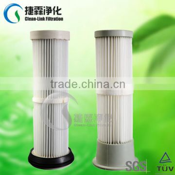 Long pulse cartridge for high dust concentration dust cartridge filters