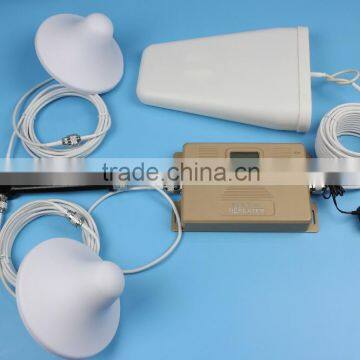 new smart large coverage dual band 900&1800mhz mobile signal booster with LCD display