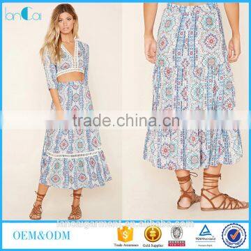 Abstract Print Skirt Latest Long Skirt Design For 2016 Women Design